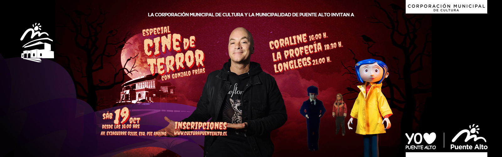 CENTRO CULTURAL PRESENTARÁ ESPECIAL DE CINE DE TERROR CON LA PRESENTACIÓN DE GONZALO FRÍAS